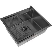 Кухонная мойка ARFEKA ECO AR мойка 600*500, коландер F, дозатор BLACK - Превью изображения №3 — Интернет-магазин Teono.by