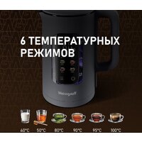 Электрический чайник Weissgauff WK 1500 Dt Touch BodyCool - Превью изображения №6 — Интернет-магазин Teono.by