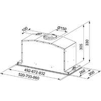 Кухонная вытяжка Franke Inca Lux FBI 537 XS/BK 305.0528.070 - Превью изображения №2 — Интернет-магазин Teono.by
