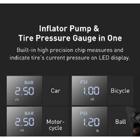 Автомобильный компрессор Baseus Super Mini Inflator Pump CRCQ000001 - Превью изображения №5 — Интернет-магазин Teono.by