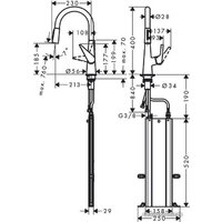 Смеситель Hansgrohe Talis M51 73851800 (стальной) - Превью изображения №3 — Интернет-магазин Teono.by