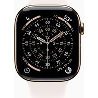 Apple Watch Series 11 LTE 46 мм (титановый корпус, золотистый/легкие румяна, спортивный силиконовый ремешок M/L) Image #2