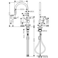 Смеситель Hansgrohe Talis M54 72800800 - Превью изображения №7 — Интернет-магазин Teono.by