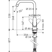 Смеситель Hansgrohe Focus M41 31820000 (хром) - Превью изображения №2 — Интернет-магазин Teono.by