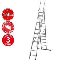 Новая высота NV 323 трёхсекционная профессиональная 3x12 ступеней