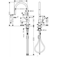 Смеситель Hansgrohe Talis M54 72802000 - Превью изображения №2 — Интернет-магазин Teono.by
