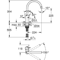 Смеситель Grohe Concetto 32661003 (хром) - Превью изображения №2 — Интернет-магазин Teono.by
