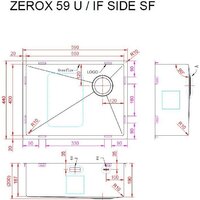 Кухонная мойка ZorG Zerox 59 U / IF Side SF PVD Gunblack - Превью изображения №4 — Интернет-магазин Teono.by