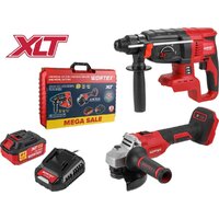 Wortex 1329852 (перфоратор, болгарка, 1 АКБ, кейс)