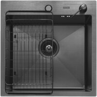 Кухонная мойка ARFEKA ECO AR мойка 500*500, коландер F, дозатор BLACK DECOR - Превью изображения №2 — Интернет-магазин Teono.by