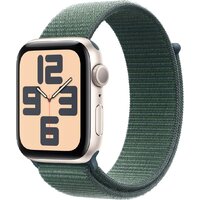 Apple Watch SE 2 44 мм (алюминиевый корпус, звездный свет/зеленый, нейлоновый ремешок)