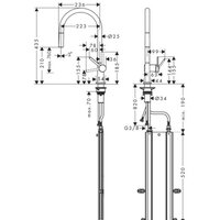 Смеситель Hansgrohe Talis M54 72803800 - Превью изображения №2 — Интернет-магазин Teono.by