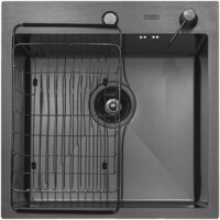 Кухонная мойка ARFEKA ECO AR мойка 500*500, коландер F, дозатор BLACK - Превью изображения №2 — Интернет-магазин Teono.by