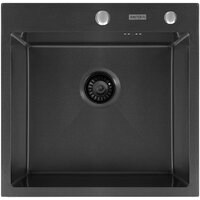 Кухонная мойка ARFEKA ECO AR мойка 500*500, коландер F, дозатор BLACK - Превью изображения №3 — Интернет-магазин Teono.by