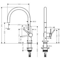 Смеситель Hansgrohe Talis M54 72843000 - Превью изображения №2 — Интернет-магазин Teono.by