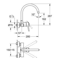Смеситель Grohe Concetto [32667001] - Превью изображения №2 — Интернет-магазин Teono.by