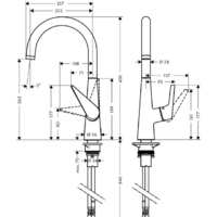 Смеситель Hansgrohe Talis S 72810800 - Превью изображения №2 — Интернет-магазин Teono.by