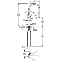 Смеситель Grohe Essence 30294AL0 (темный графит, матовый) - Превью изображения №3 — Интернет-магазин Teono.by