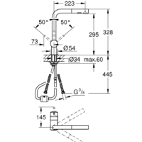 Смеситель Grohe Minta 30274DC0 (сталь) - Превью изображения №2 — Интернет-магазин Teono.by