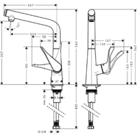 Смеситель Hansgrohe Metris Select 14883800 - Превью изображения №13 — Интернет-магазин Teono.by
