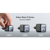 Сетевое зарядное Anker PowerPort Nano II GaN 65 Вт - Превью изображения №5 — Интернет-магазин Teono.by