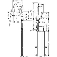 Смеситель Hansgrohe Talis M51 73850800 (стальной) - Превью изображения №6 — Интернет-магазин Teono.by