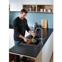 Смеситель Hansgrohe Talis M51 73850800 (стальной) - Превью изображения №3 — Интернет-магазин Teono.by