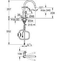 Смеситель Grohe Chrom 30543000 - Превью изображения №5 — Интернет-магазин Teono.by