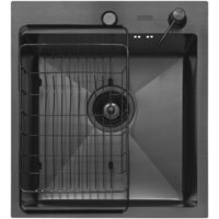 Кухонная мойка ARFEKA ECO AR мойка 450*500, коландер F, дозатор BLACK DECOR MILLET - Превью изображения №2 — Интернет-магазин Teono.by