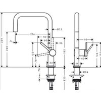 Смеситель Hansgrohe Talis M54 72806800 - Превью изображения №2 — Интернет-магазин Teono.by