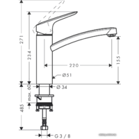 Смеситель Hansgrohe Logis 160 71832000 - Превью изображения №2 — Интернет-магазин Teono.by