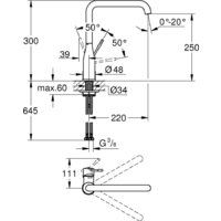 Смеситель Grohe Essence Phantom Black 30505KF0 - Превью изображения №5 — Интернет-магазин Teono.by