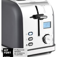 Тостер Kitfort KT-2036-5 (графит) - Превью изображения №3 — Интернет-магазин Teono.by