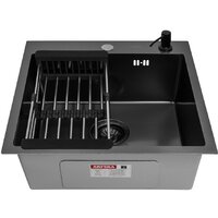 ARFEKA ECO AR мойка 500*500, коландер, дозатор Black Decor Image #2