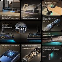 Пылесос Dreame Cordless Vacuum Cleaner Z40 TangleCut Flex VRV62F (евровилка, черный) - Превью изображения №15 — Интернет-магазин Teono.by
