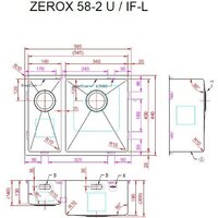 Кухонная мойка ZorG Zerox 58-2 U / IF-L PVD Gunblack - Превью изображения №4 — Интернет-магазин Teono.by
