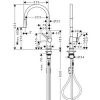 Смеситель Hansgrohe Talis M54 72800670 - Превью изображения №5 — Интернет-магазин Teono.by