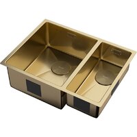 Кухонная мойка ZorG Zerox 58-2 U / IF-R PVD Gold - Превью изображения №2 — Интернет-магазин Teono.by