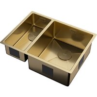 Кухонная мойка ZorG Zerox 58-2 U / IF-L PVD Gold - Превью изображения №2 — Интернет-магазин Teono.by