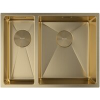 Кухонная мойка ZorG Zerox 58-2 U / IF-L PVD Gold - Превью изображения №3 — Интернет-магазин Teono.by