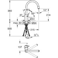 Смеситель Grohe Concetto 32663003 - Превью изображения №2 — Интернет-магазин Teono.by