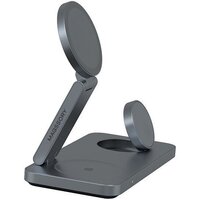 Беспроводное зарядное Magssory Yoga 3 в 1 Charging Station для Apple Qi2 WCH016m (темно-серый) - Превью изображения №3 — Интернет-магазин Teono.by