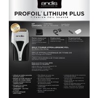 Andis ProFoil Lithium Plus Titanium Foil Shaver TS-2 Image #7