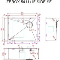 Кухонная мойка ZorG Zerox 54 U / IF Side SF Zurinox PVD Gunblack - Превью изображения №4 — Интернет-магазин Teono.by
