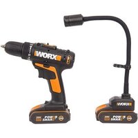 Worx WX977 (шуруповерт, фонарь, 2 АКБ, кейс)