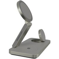 Беспроводное зарядное Magssory Yoga 3 в 1 Charging Station для Apple Qi2 WCH016t (титан) - Превью изображения №3 — Интернет-магазин Teono.by