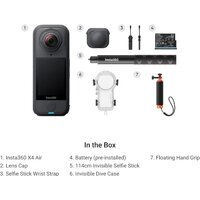 Экшен-камера Insta360 X4 Air Invisible Dive Bundle (черный) - Превью изображения №11 — Интернет-магазин Teono.by