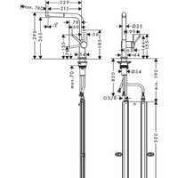 Смеситель Hansgrohe Talis M54 72809000 - Превью изображения №2 — Интернет-магазин Teono.by