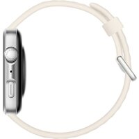 Huawei Watch FIT 4 (серебристый, с бежевым силиконовым ремешком, международная версия) Image #4