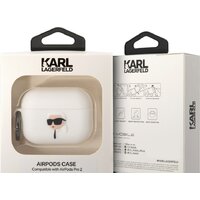Чехол CG Mobile Karl Lagerfeld для AirPods Pro 2 KLAP2RUNIKH (белый) - Превью изображения №4 — Интернет-магазин Teono.by